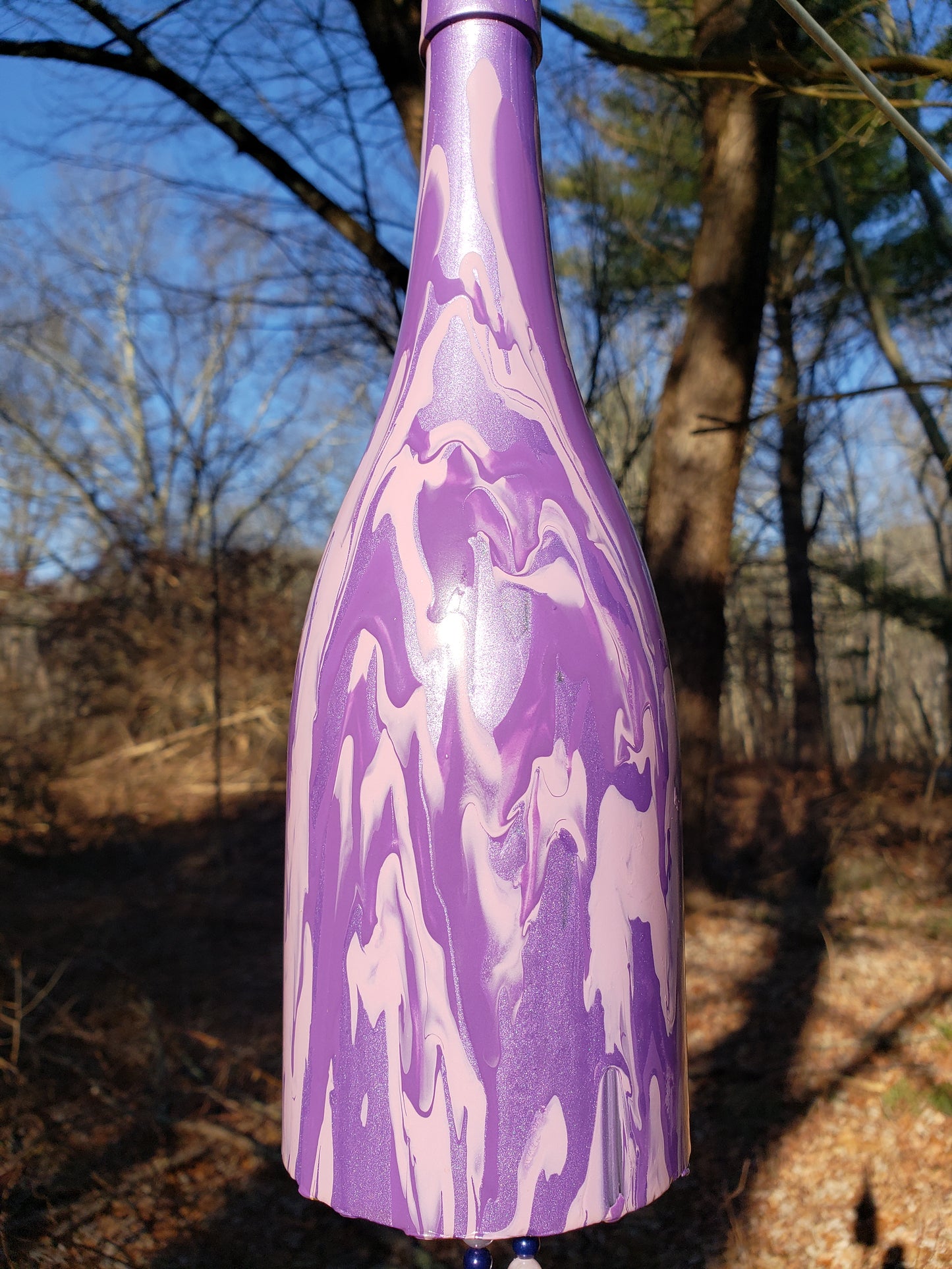 Handmade Bottle Wind Chimes with Capiz Sea Shell on Each Sail