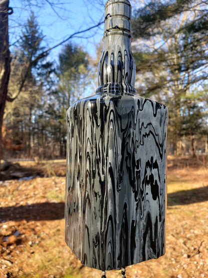 Yard and Lawn Art Glass Wine Bottle Wind Chimes