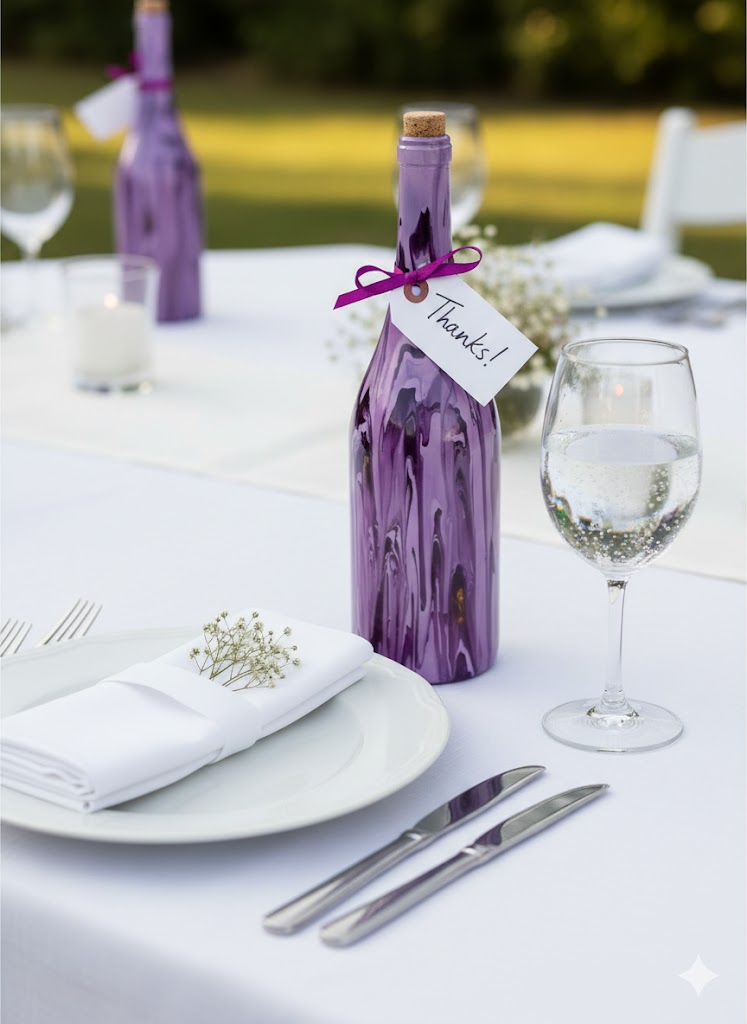 Hand Painted Wine Bottle Wind Chime | Upcycled Glass Garden Art | Custom Color Outdoor Decor | Boho Capiz Shell Mobile | Unique Housewarming Gift